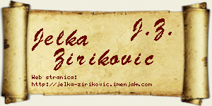 Jelka Ziriković vizit kartica